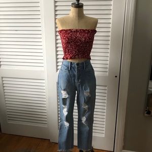NWT Zaful Ruffle Tube Top